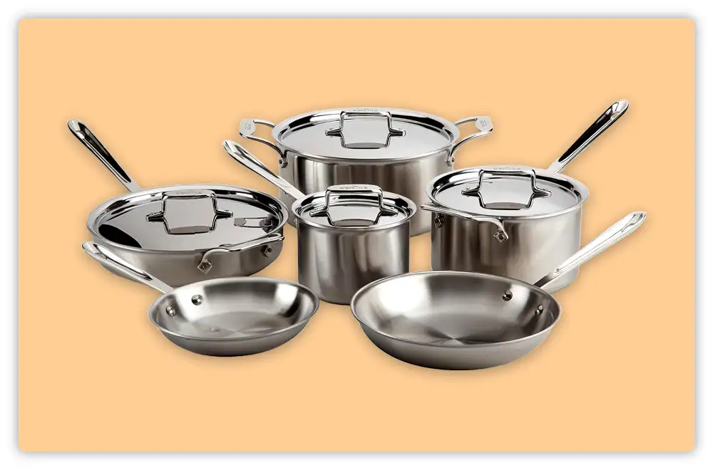 All Clad D5 Stainless Steel 10 Piece Cookware Set Reviews All-Clad D5 Stainless-Steel 10-Piece Cookware Set Reviews