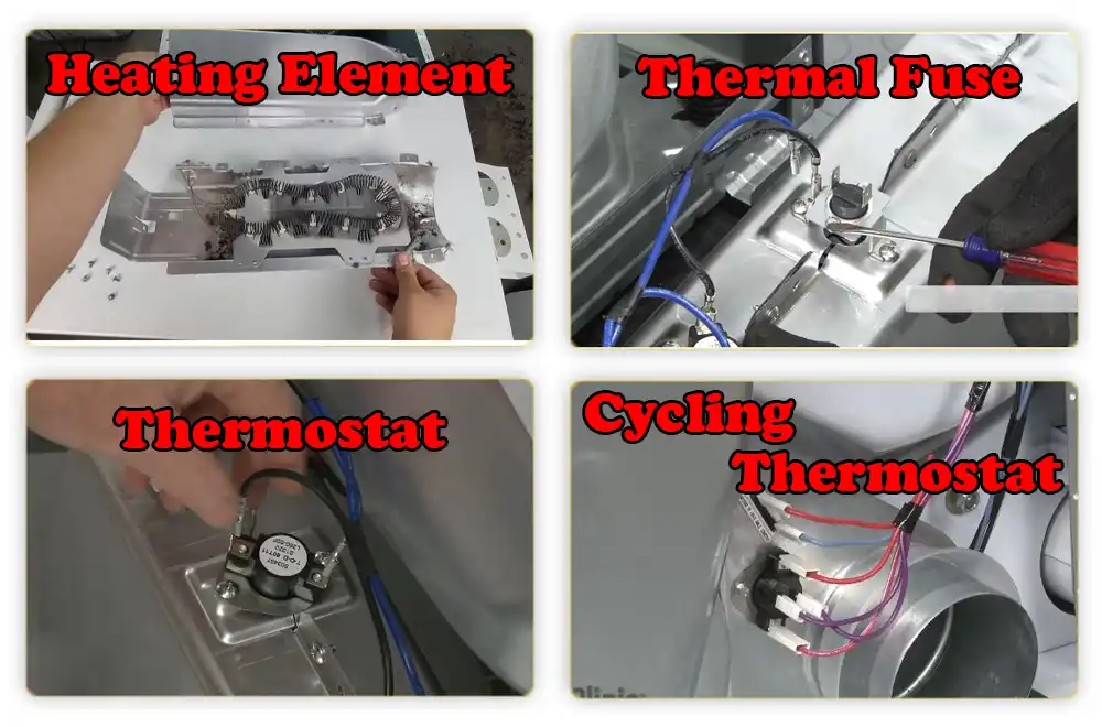 Component Inspections for Samsung Dryer Not Heating Component Inspections for Samsung Dryer Not Heating