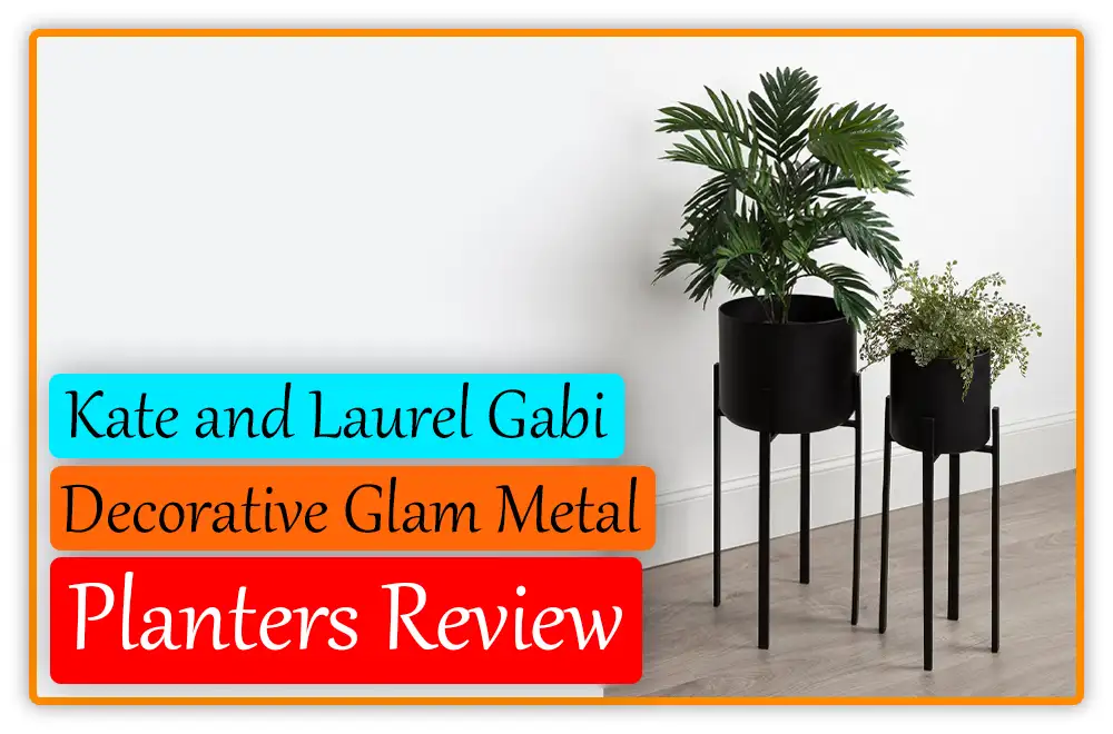 Kate and Laurel Gabi Decorative Glam Metal Planters